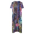 thumbnail image 5 of Cameland Robe d'Été pour Femme Décontractée à Col en V avec Boutons, Manches Courtes, Imprimée, Coupe Évasée, avec Poche, 5 of 5