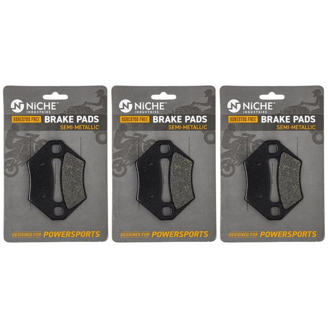 Niche Front Rear Brake Pad Set for Arctic Cat 650 Semi-Metallic ATV 3 Pack 519-KPA2254D