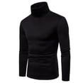 thumbnail image 3 of Fashion Mens Polo Roll Turtle Neck Pullover Knitted Tops Sweater Blouse Shirt Winter, 3 of 5
