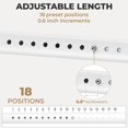 thumbnail image 4 of Closet Rod, 1.3" Heavy Duty Adjustable Hanging Rod 17-99 Inch, 4 of 8