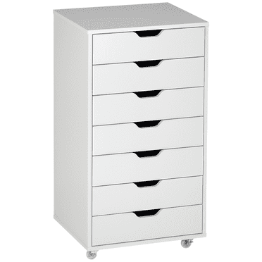 Vinsetto Classeur Mobile avec Tiroirs Classeur avec Roulettes Blanc