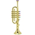 thumbnail image 4 of Birthday Present Kid Trumpet, Children Trumpet, Wind Instrument Golden Plastic Teaching Supplies For Stage Performances, 4 of 8