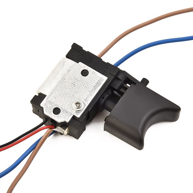 1x Interrupteurs de trigger sans fil pour perceuses électriques Contrôle de vitesse Bouton poussoir Interrupteur de déclenchement Remplacé Pièces d'outils DC 7.2-24V Noir