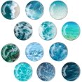 thumbnail image 1 of Fridge Magnet, 10 PCS Ocean Crystal Glass Magnetic Fridge Magnet for Kitchen, Office, Whiteboard (1.2 Inch/ 30mm), 1 of 6