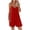 Red, variant on Tauxra Women's Casual Sleeveless Suspender Jumpsuit Summer Solid Pocket Romper with Loose Fit for Beach Party Vacation