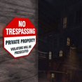 thumbnail image 2 of NO TRESPASSING Flag Metal Sign Poster Yard Signs Plaque Bar Club Cafe Garage, 2 of 4