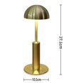 thumbnail image 2 of pitrice Dimmable Table Lamp Bar Decor Battery Desk Bedside Mushroom Gold, 2 of 7