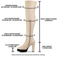 thumbnail image 2 of Unique Bargains Women's Platform Heels Chunky Heel Over Knee High Boots, 2 of 6