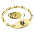 thumbnail image 1 of MedicEngraved Yellow Gold Stainless Steel Custom Medical Alert Bracelet - 6mm Infinity Link, 1 of 7