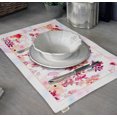 thumbnail image 3 of Vargottam Napperons - Napperon pour Table à Manger, Ensemble de 4 - Serviette en Coton Imprimée et Réversible - Napperons d'Intérieur pour Table de Salle à Manger à la Maison et en Cuisine - Fleur Aquarelle (Multicolore), 3 of 5