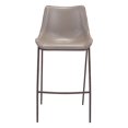 thumbnail image 4 of ZUO Chaise de Bar Magnus (Lot de 2) Gris & Noyer, 4 of 6