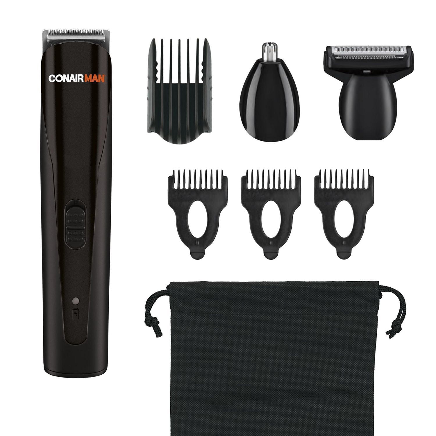 Conair Man Under the Belt Groin & Body Groomer, Waterproof Lithium‑Ion Trimmer & Shaver with Facial & Nose/Ear Attachments