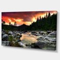 thumbnail image 3 of Tableau mural très large Design Art Bord Paysage Rivière des rocheuses au couchée de soleil, 3 of 4