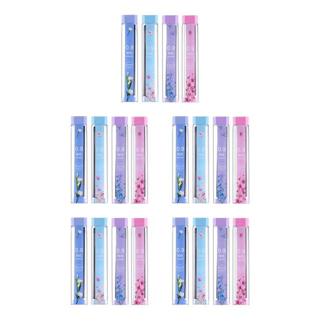Maytalsory Mechanical Pencil Lightweight Anti-skidding Not Easy to Break Fluent Writing Educational Tools 0.9 mm Line Width Refills Pencil Refill 5Set