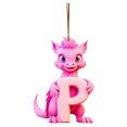 thumbnail image 2 of Fridja Personalized Dinosaur Christmas Ornament 26 Letters Hanging Pendant Ornaments 2024 Plastic Initial Monogram Xmas Tree Decorations with Hanging Rope Unique Customized Fun Gift for Kids, 2 of 3
