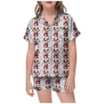 thumbnail image 1 of WEAIXIMIUNG Pajamas For Children Shirt And Pant Matching Set Sleepwear Set With Pockets For Christmas 10-11 Years, 1 of 4