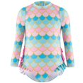 thumbnail image 2 of Kids Girl Rash Guard Bathing Suits Cute Sun Protection Long Sleeve Beach Bathing Suit 5-6 Years Girls Clothing, 2 of 9