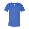 thumbnail image 1 of Bella Canvas Mens Jersey V-Neck Tee, XL, Heather True Royal, 1 of 1