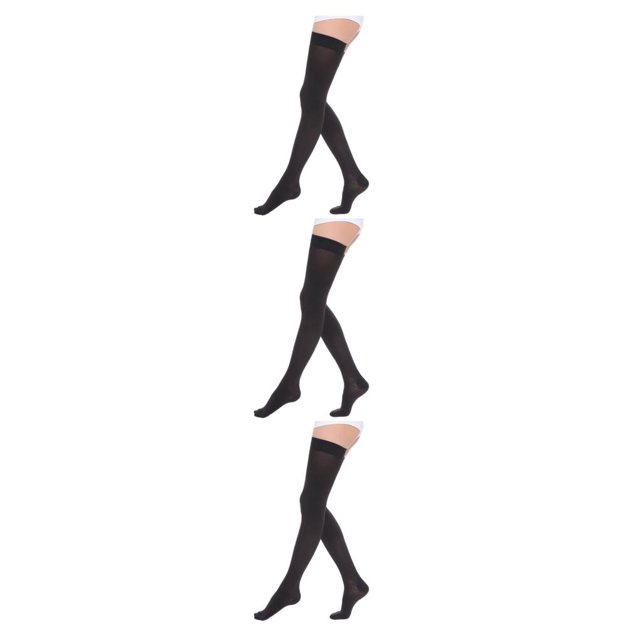 maskred Soft And Comfortable Tights High Stocking Stretchy Warm Fashionable Easy To Wear Nylon Compression Stockings Toe wrapping - black M 3Set
