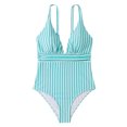 thumbnail image 4 of Maillot de Bain une Pièce Femme Maillot de Bain une Pièce Col en V Dos Nu Maillot de Bain Rayé Maillot de Bain une Pièce Bikini String Maillot de Bain une Pièce en Liquidation, 4 of 5