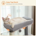 thumbnail image 4 of PAWZ Road 56.3" Large Cat Tree Indoor Multi-Level Cat Tower with Super Large Top Perch Light Gray, 4 of 8