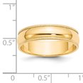 thumbnail image 4 of Bande de Mariage Demi-Ronde 14k 6mm Milgrain Taille 7.5, 4 of 4