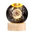 thumbnail image 1 of 3D Crystal Ball with Warm Light Wooden Base Small Night, 1 of 8