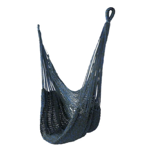 DOLITY Nylon Hammock Chair - Outdoor Swing Seat Chairs for Sitting Hanging and Swinging Blue