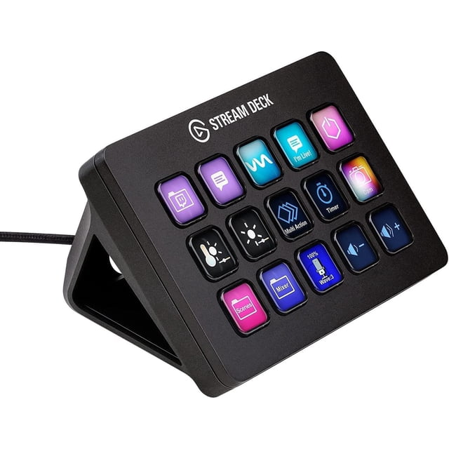 Elgato Stream Deck MK.2 – Studio Controller, 15 macro keys, trigger actions in apps and software like OBS, Twitch, YouTube and more, works with Mac and PC