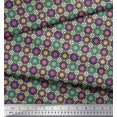 thumbnail image 3 of Soimoi Polyester Crepe Fabric Floral Mandala Printed Craft Fabric by The Yard 52 Inch Wide, 3 of 3