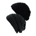 thumbnail image 1 of Tuque Tricotée pour Femmes (Lot de 2), Noir/gris Chiné, 1 of 1