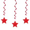 thumbnail image 2 of Décorations suspendues en forme d'étoile rouge, 26 po, 3unités, 2 of 2