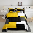 thumbnail image 2 of Erosebridal Yellow Geometric Bedding Twin Comforter Set, Chic Rectangle Bedding Sets Twin with Comforter, Modern Fashion Reversible Down Comforter, Breathable Bedroom Decor, 2pcs, 2 of 8
