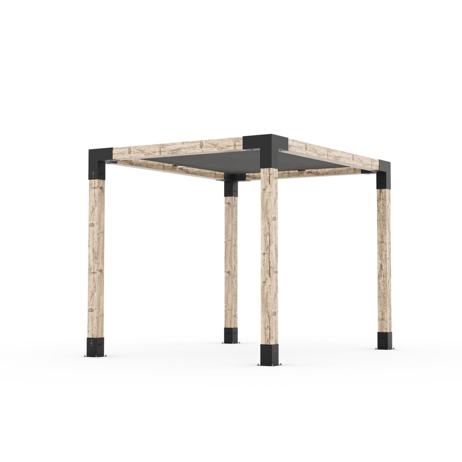 Toja 8' X 12' Pergola Kit With Shade Sail For 6X6 Wood Posts
