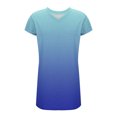 thumbnail image 4 of LOVZFMLL Robes d'Été pour Femmes T-Shirt Décontracté Ample Robe Droite Col en V Manches Courtes Basique Tenues Quotidiennes Bleu B m, 4 of 5