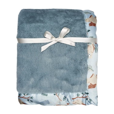 Modern Moments by Gerber Lot de 1 couvertures en peluche pour bébé avec bordure en satin