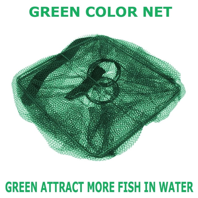 Portable Foldable Fishing Trap and Lobster Net with Entry Design for Outdoor Adventure Catches