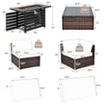 thumbnail image 2 of Gymax 7PCS Patio Rattan Furniture Set 42'' Fire Pit Table w/ Cover Cushioned Navy, 2 of 10