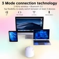 thumbnail image 3 of Wireless Gaming Mouse,24000DPI,6Programmable Buttons,75H Battery Life,6RGB Backlit,3 Mode USB-C Wired/2.4GHz/Bluetooth 5.3,Rechargeable Gaming Mice for PC/PS5/Mac/Computer/Laptop/Tablet,White, 3 of 9