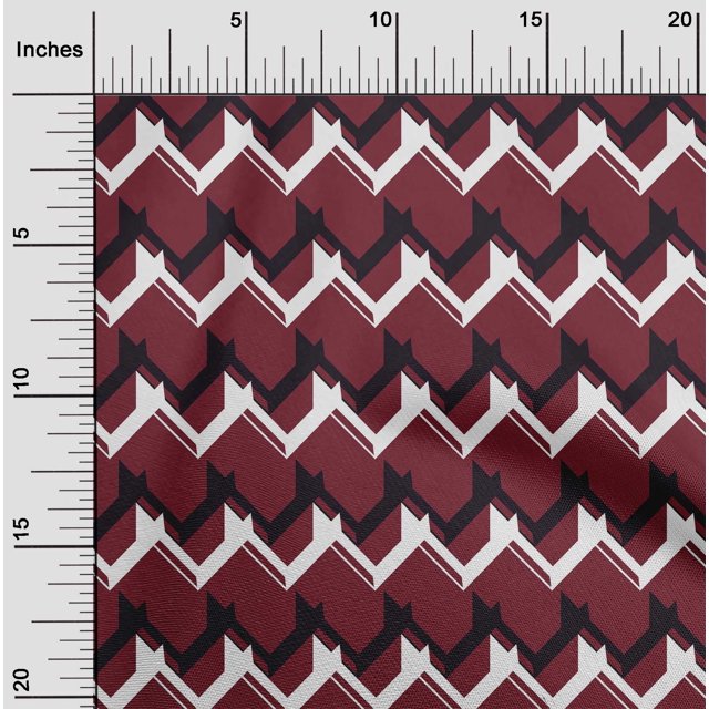 oneOone Georgette Viscose Fabric Chevron Geometric Fabric Prints By Yard 42 Inch Wide