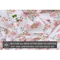 thumbnail image 3 of Ruvanti Draps 100 % Coton - Draps Percale Frais et Croustillants pour Lit Simple, Ensemble de Draps Simple Respirant et Durable, Draps à Poche de 16 Pouces de Profondeur, Floral Rouge et Rose, 3 Pcs, 3 of 7