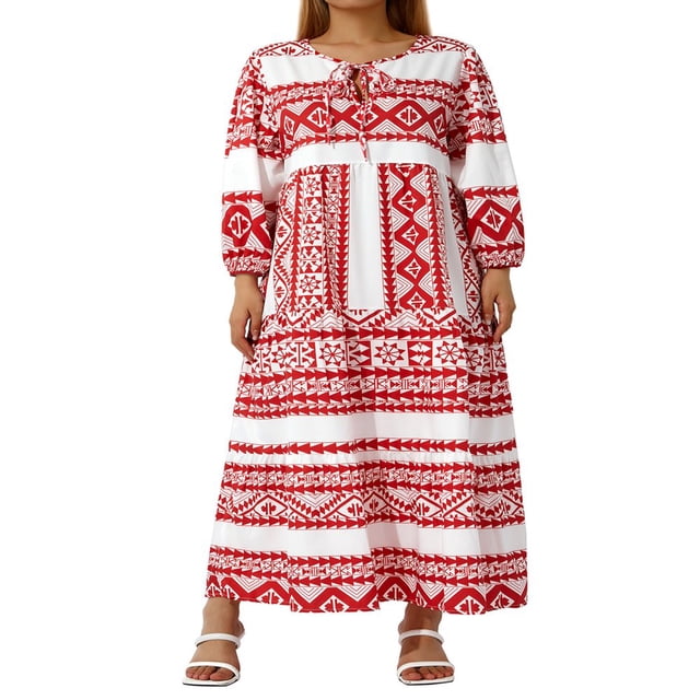 Robe Maxi Décontractée d'Été pour Femmes, Bohème à Fleurs, Col en V, Manches Courtes Bouffantes, Robe de Plage Longue Évasée, Bleu Ciel, M