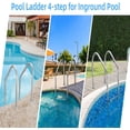 thumbnail image 1 of GloryStar Inground Pool Ladder,304 Stainless Steel Swimming Pool Ladder,Non-Slip Swimming Pool Ladder for Deep End, Easy Assembly, 380lbs Load Capacity - Perfect for Indoor/Outdoor Pools, 1 of 6