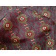 thumbnail image 4 of oneOone Silk Tabby Fabric Leaves & Floral Block Decor Fabric Printed BTY 42 Inch Wide, 4 of 4