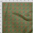 thumbnail image 3 of oneOone Polyester Lycra Fabric Stripe|Leaves & Hen Block Printed Craft Fabric BTY 56 Inch Wide, 3 of 4