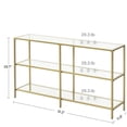 thumbnail image 2 of VASAGLE Table Console de 51,2 Po pour Sofa avec 3 Tablettes, Table d'Entrée avec Tablette en Verre Trempé, Couleur Or, 2 of 7