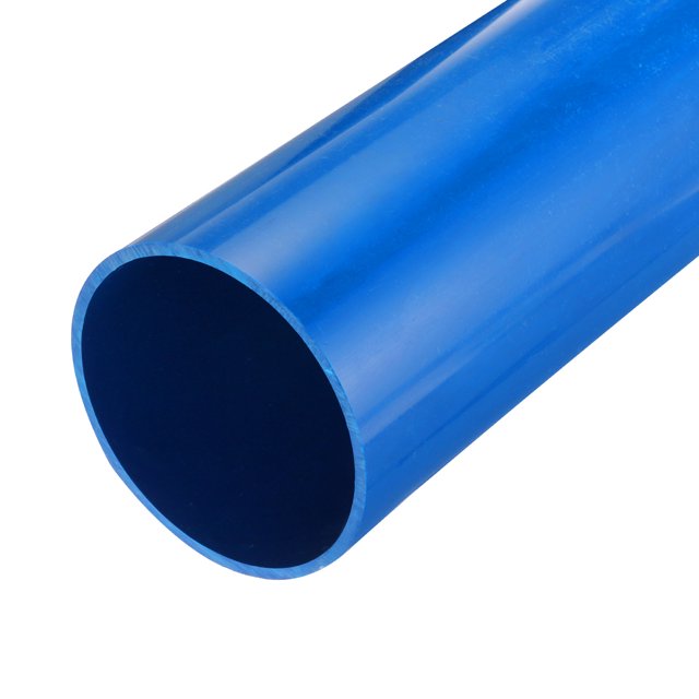 Uxcell Rigid Round Pipes High Impact for Water Pipe Crafts Cable Sleeve Blue 101.6mm x 110mm