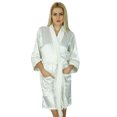 thumbnail image 1 of Bimba Robe Courte en Satin pour Femmes Ceinture en Velours Préparation Robe de Demoiselle d'Honneur Couverture, 1 of 8