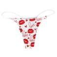 thumbnail image 4 of FhsagQ Culottes pour Femmes, Confort de Jeu de Rôle, String Doux, Taille Basse, sous-Vêtements Sexy, Culottes Ouvertes, Noir Rouge m, 4 of 5