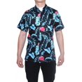 thumbnail image 1 of Gravity Threads Chemise Habillée Hawaïenne Tropicale, Noir Turquoise S, 1 of 2